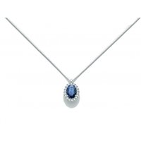 Collana Miluna Donna in Oro bianco Zaffiro CLD4093 - CLD4093